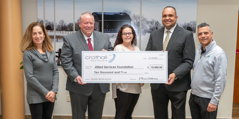 Crothall Healthcare Donates $10,000 to Allied Services Pediatric Programs