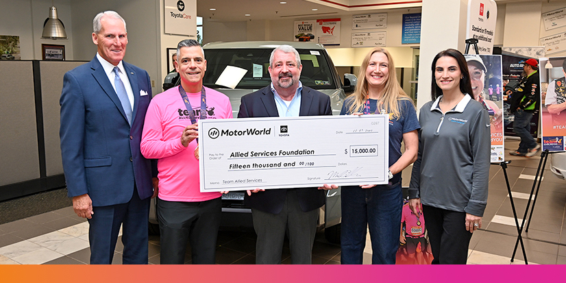 Motorworld Toyota Fuels Team Allied with $15,000 Contribution