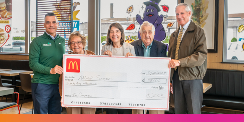 Mueller Family McDonald’s Donates $25,000 to Support Team Allied Services