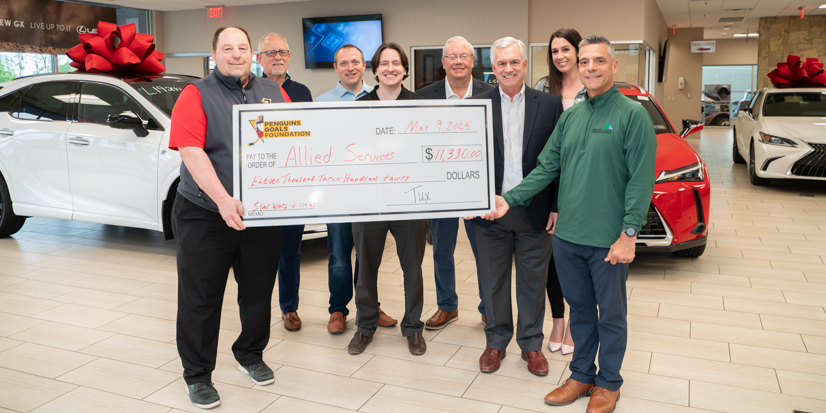 Wilkes-Barre/Scranton Penguins and Allied Services Celebrate Successful Charity Auction from “Star Wars Night”